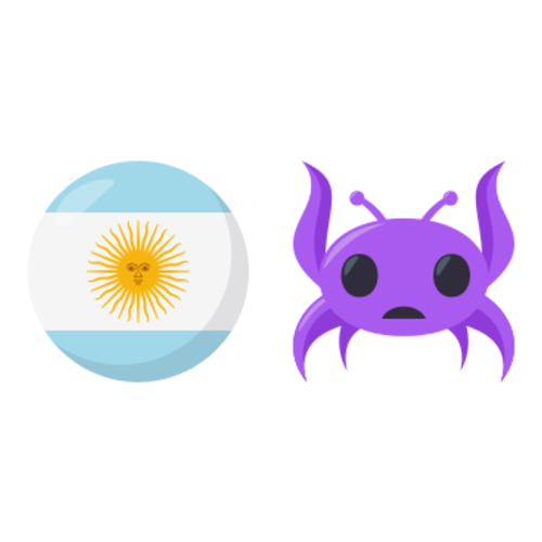 🇦🇷👾 Emoji Domain EmojiOne rendering